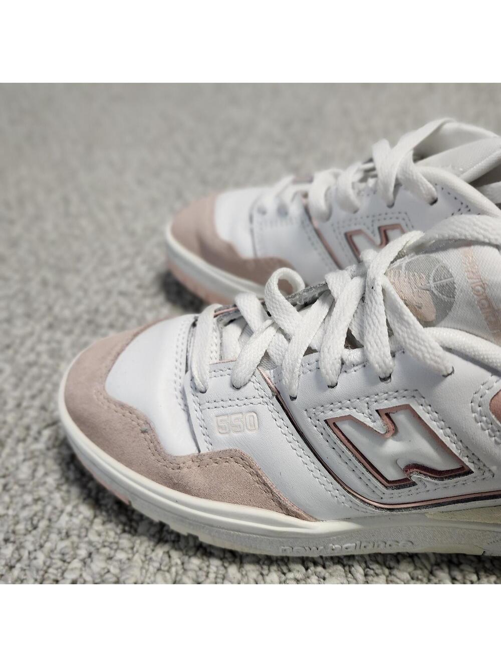 New Balance 550 White and Pink Women's Sneakers Size 6 Lace Up - Picture 13 of 14